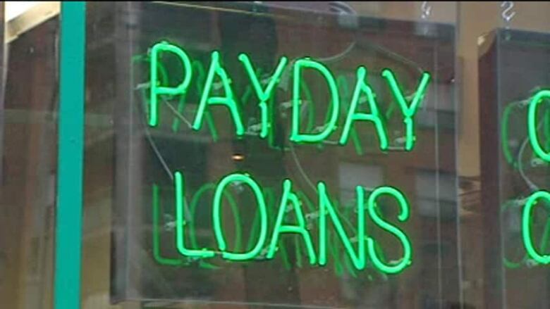 Payday loan neon sign in green