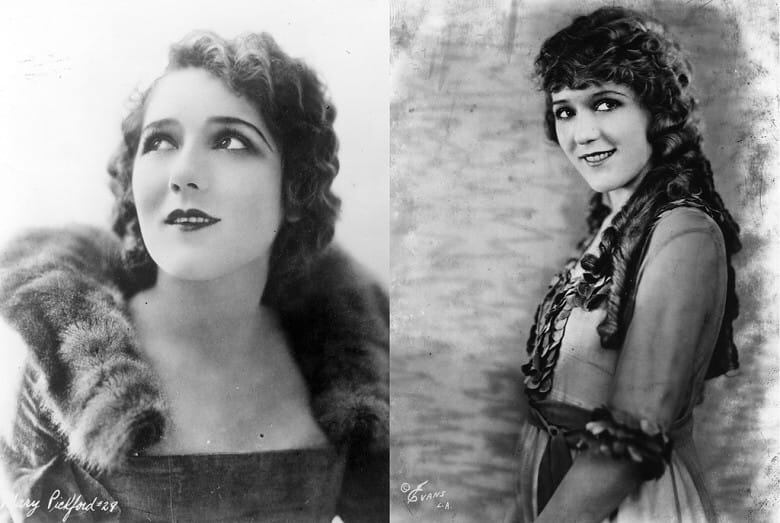 Canadian-born actress Mary Pickford, seen here from left circa 1930 and 1925, won the Academy Award for best actress for her role in the 1928 film Coquette.