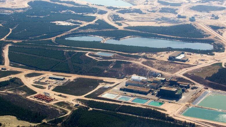 Aerial view of a mine in Northern Saskatchewan