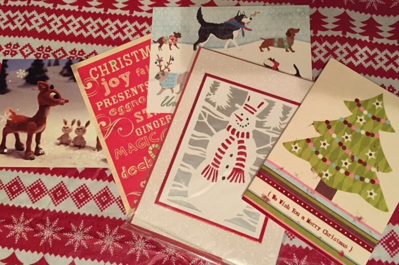 A selection of Christmas cards. 