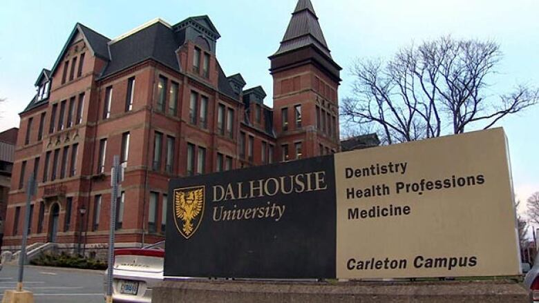 Brown building and Dalhousie sign