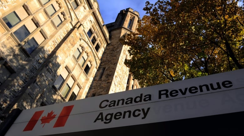 A sign of the Canada Revenue Agency.