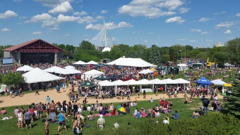 Thousands attended the Pride Festival at The Forks in Winnipeg on a hot Sunday afternoon.