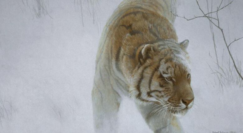 a painting of a tiger