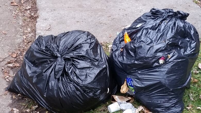 Garbage in the Cte-des-NeigesNotre-Dame-de-Grce borough stayed at the curb Tuesday due to the suspension of blue collar workers by the City of Montreal.