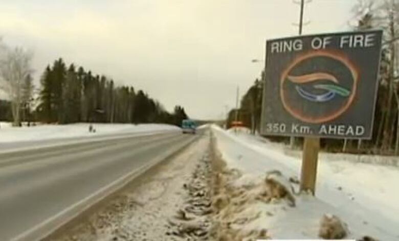 Road with Ring of Fire Road sign