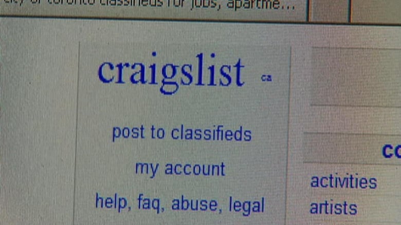 A Craigslist listing.