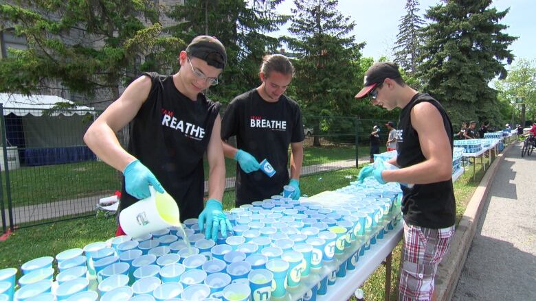 Run Ottawa set up extra water stations along the race route.