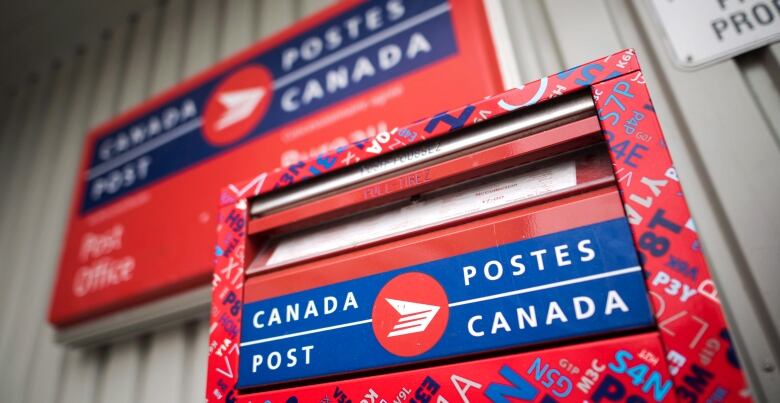 A Canada Post mailbox.