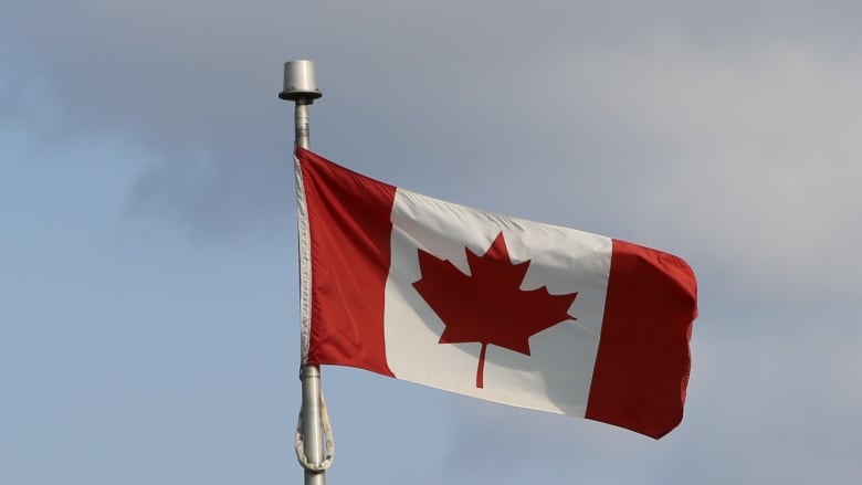 A big Canadian flag