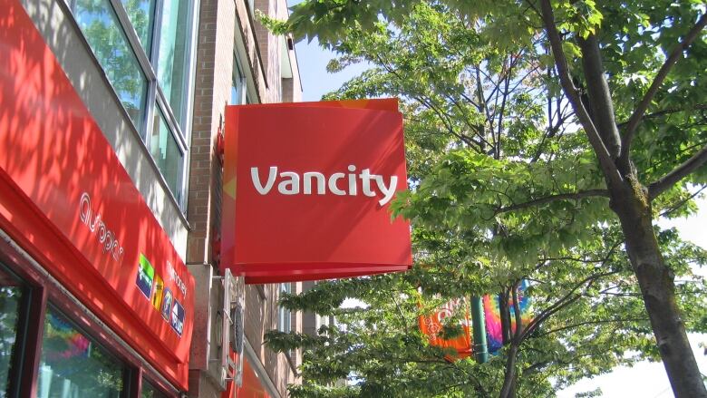 A sign of vancity, red background, white text