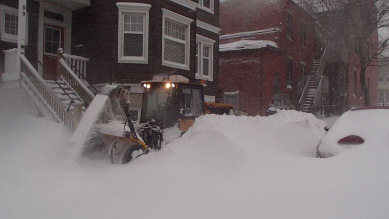 a sidewalk plow in Saint John