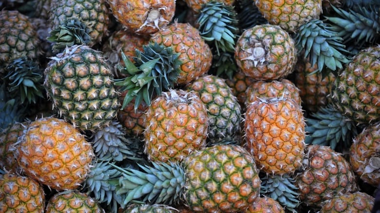 A pile of pineapples.