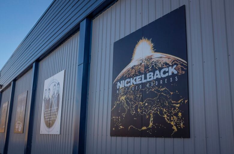 Murals of home town band Nickleback adorn the curling rink in Hanna, Alta., Tuesday, Dec. 13, 2016. Love 'em or hate 'em, chances are you at least know their name. 