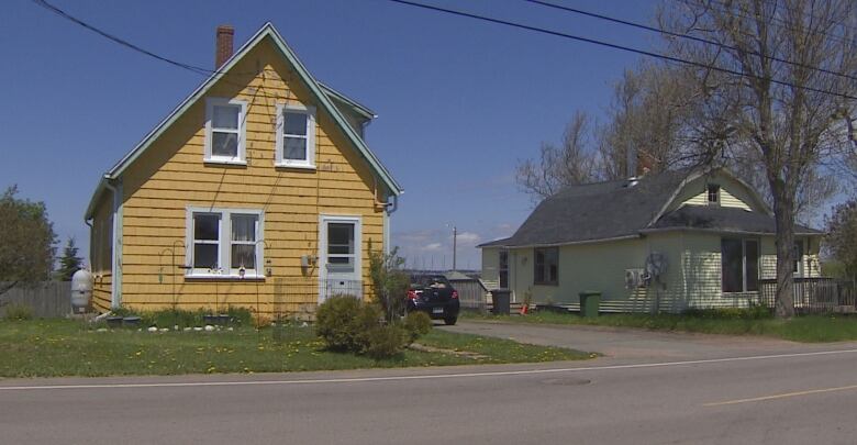 Two houses.