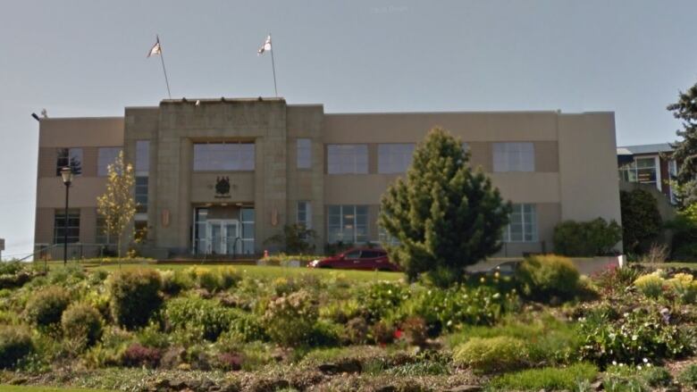 Nanaimo city hall is seen on a summer day. 