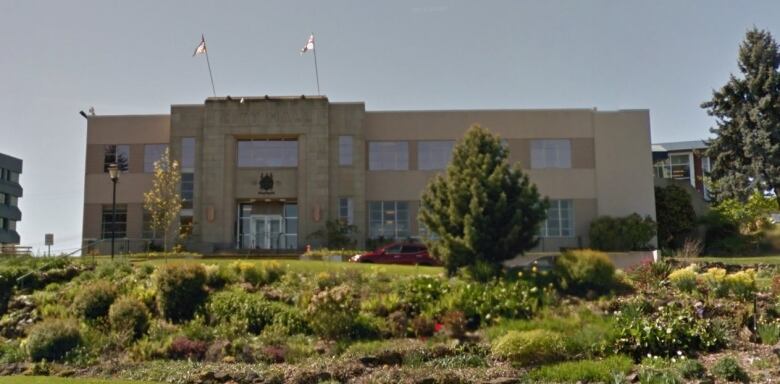 Nanaimo city hall is seen on a summer day. 