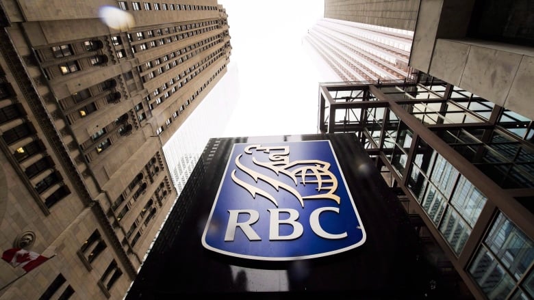 The logo of Royal Bank is shown outside the bank's headquarters in Toronto