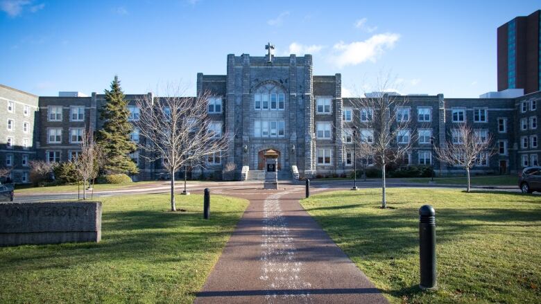 McNally building at St. Mary's University seen from across the front lawn.