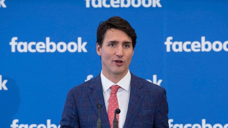 Prime Minister Justin Trudeau addresses the audience during the Facebook launching of an artificial intelligence research lab Friday, September 15, 2017 in Montreal.