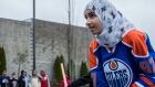 Grade 7 student Angela Mahmoud Surrey Muslim School Hockey Tournament