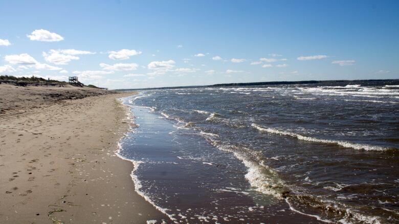 Waves lap on Parlee beach