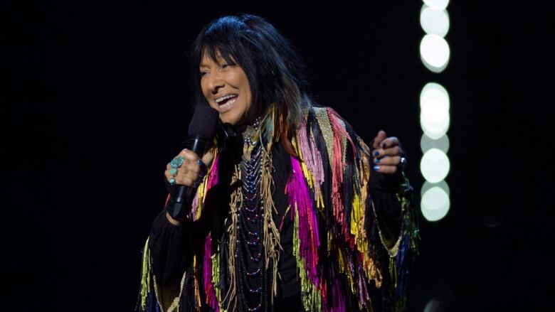 Buffy Sainte-Marie opens the Juno awards show Sunday April 2, 2017 in Ottawa.