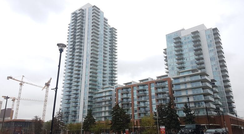 High-rise buildings in Calgary.