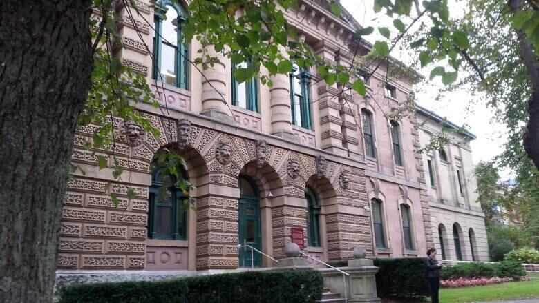 Front photograph of the provincial court on Spring Garden Road in Halifax