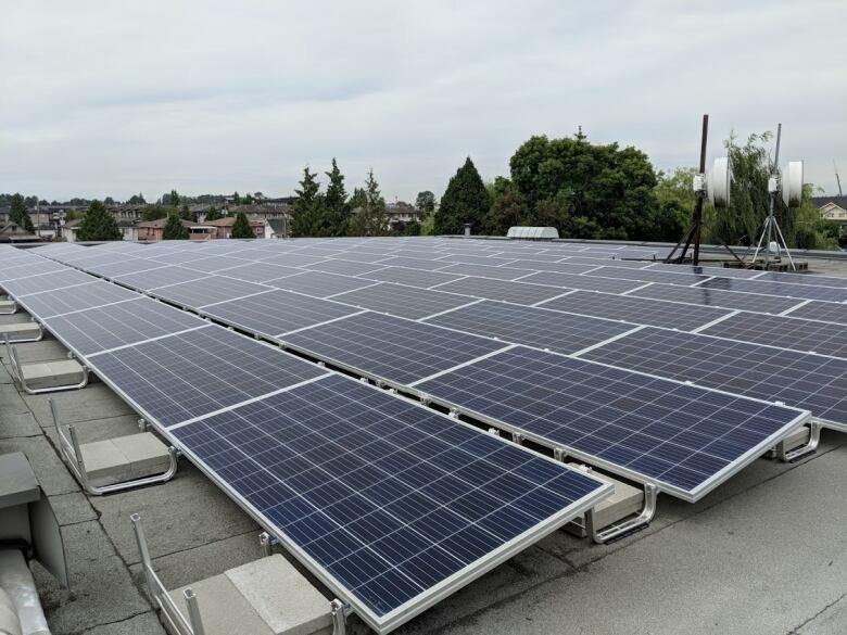 solar panels on concrete