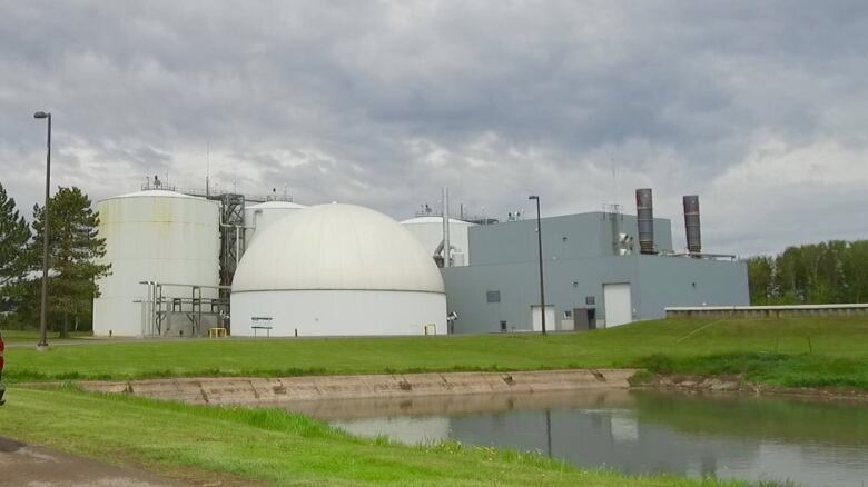 A dome shaped building at a french fry plant