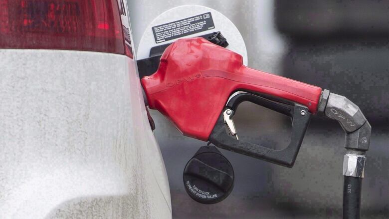 a gas pump in a car's tank