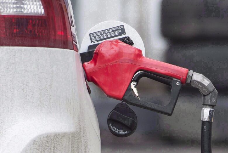 a gas pump in a car's tank