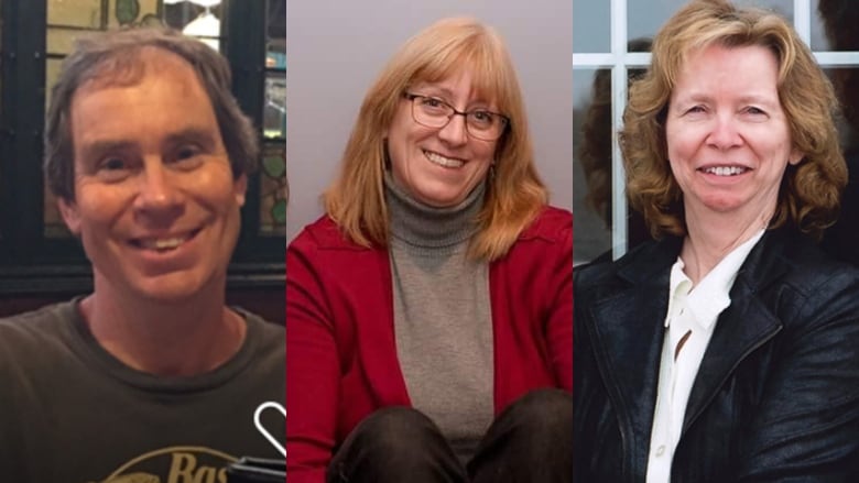 Three photos, each showing a victim of the January 11, 2019 crash, Bruce Thomlinson, Judy Booth and Anja Van Beek.