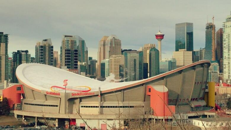 Downtown Calgary skyline.