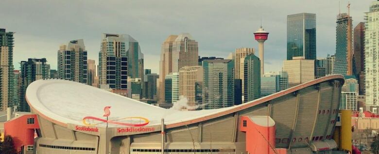 Downtown Calgary skyline.