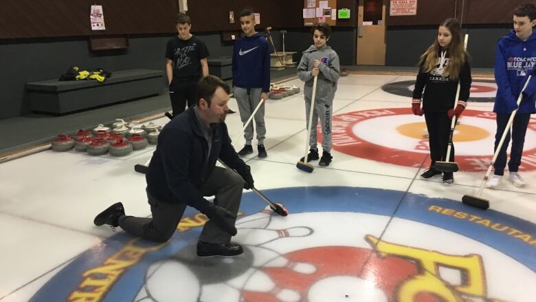 Curlers in action at Roseland.