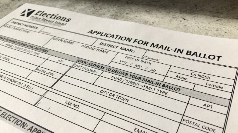 A picture of a mail-in ballot.