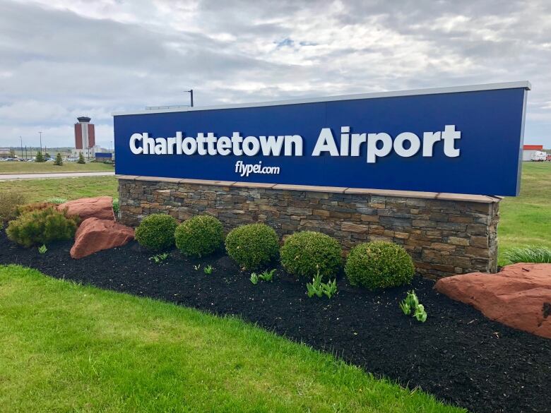 Charlottetown airport sign.