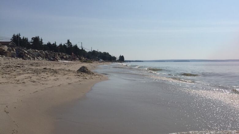 A sandy beach in Nova Scotia.