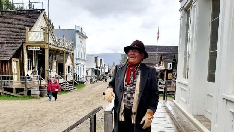 A man wearing a historically accurate costume for the gold rush