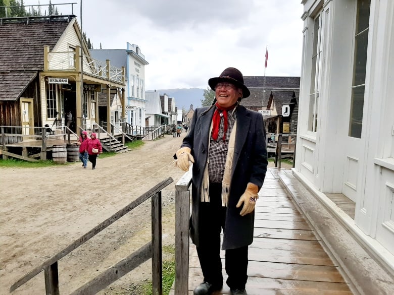 A man wearing a historically accurate costume for the gold rush