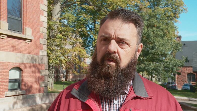 Hal Perry outside of the P.E.I. Legislature.