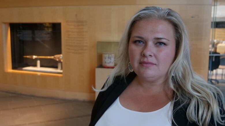 MLA Caitlin Cleveland in the legislative assembly building.