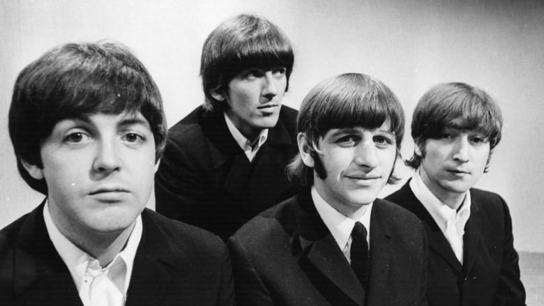 Portrait of British pop group The Beatles (L-R) Paul McCartney, George Harrison (1943 - 2001), Ringo Starr and John Lennon (1940 - 1980) at the BBC Television Studios in London before the start of their world tour, June 17, 1966. (Photo by Central Press/Getty Images)