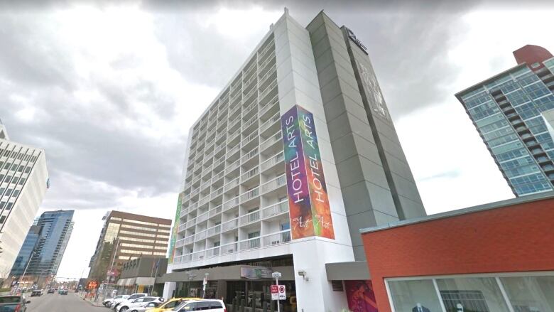 A screenshot of Hotel Arts, a hotel in downtown Calgary.