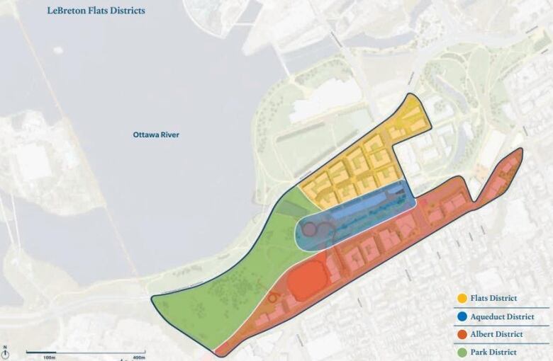  The big red dot on the Albert Street redevelopment district of LeBreton Flats is where the NCC is planning for a major events centre. One suggestion is to move it further east to Booth Street.