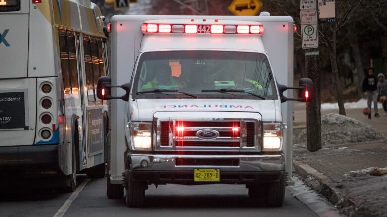 Nova Scotia's EHS paramedics ambulance at the scene