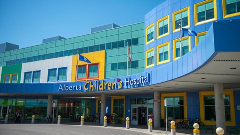 The entrance to Alberta Children's Hospital .