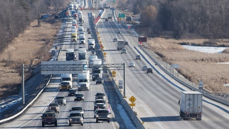 cars on highway